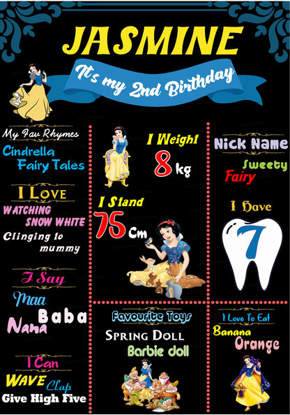 Snow And White Theme Chalk Board