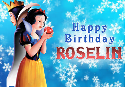 Snow And White Theme Customized Backdrop