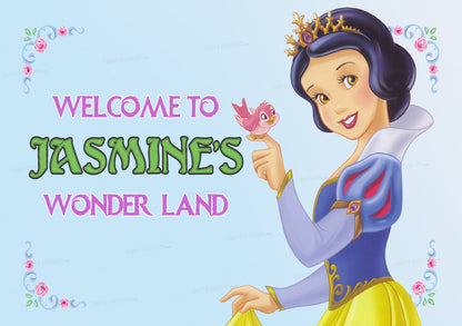 Snow And White Theme Customized Welcome Board