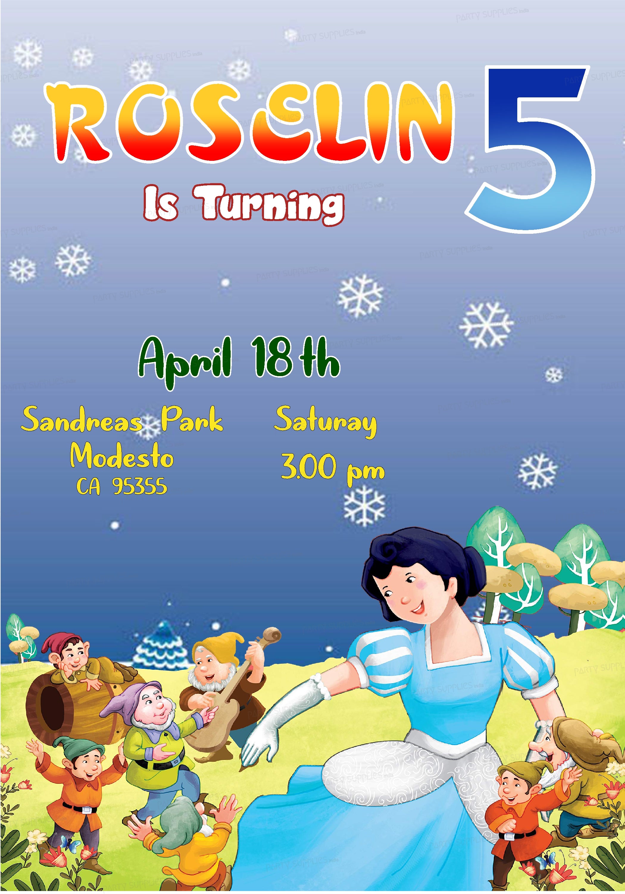 Snow And White Themes Invite