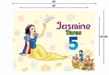 Snow And White Theme Backdrop