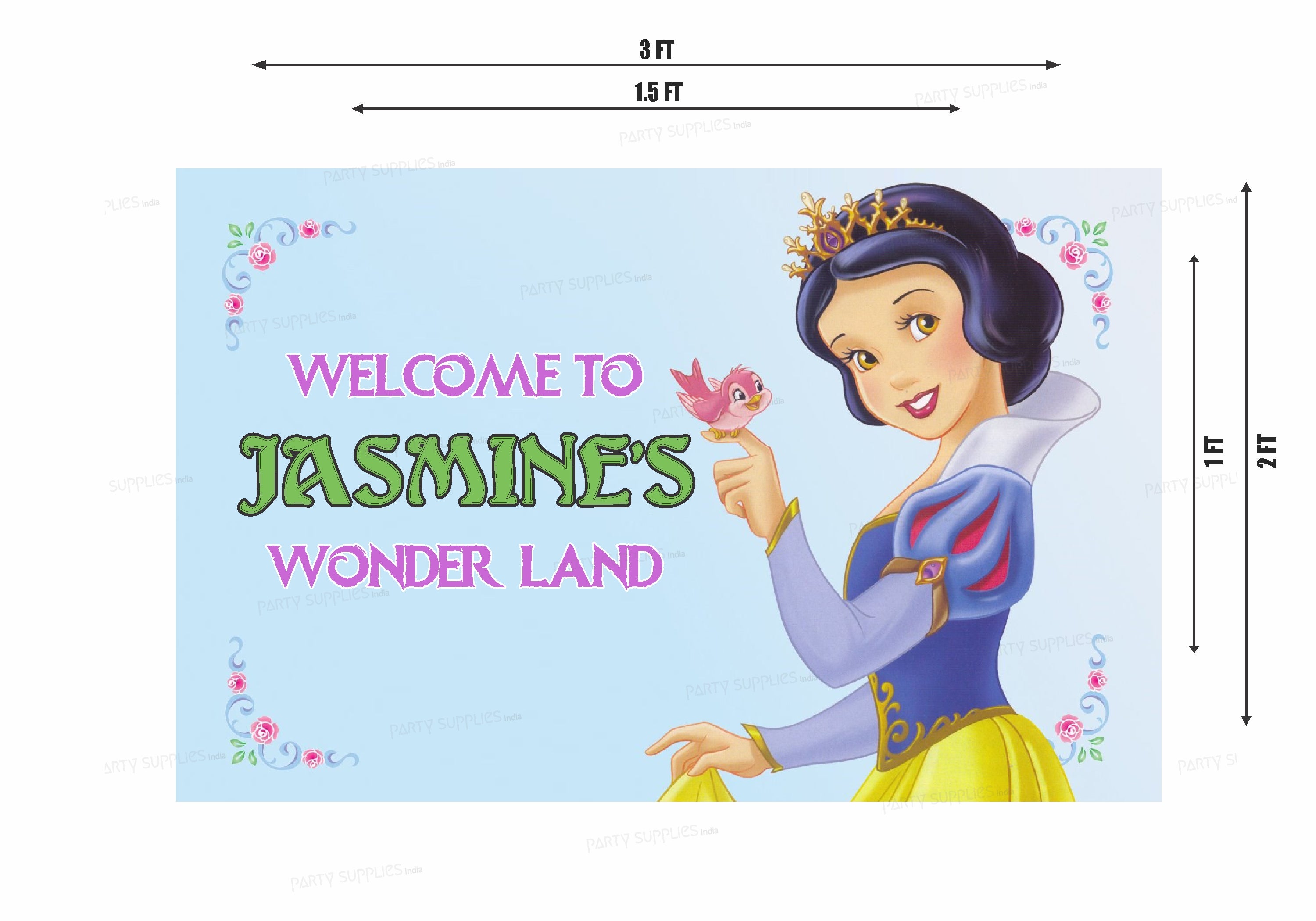 PSI  Snow And White Theme Customized Welcome Board