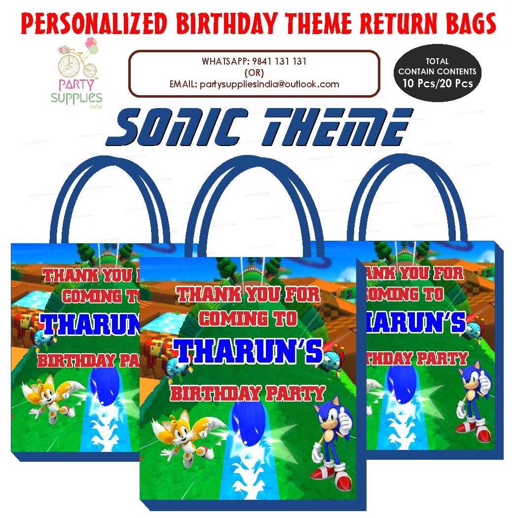 Sonic the Hedgehog Theme Return Gift Bag