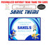 Sonic the Hedgehog Theme Thank You Card - image 1 of 3 | Party Supplies India