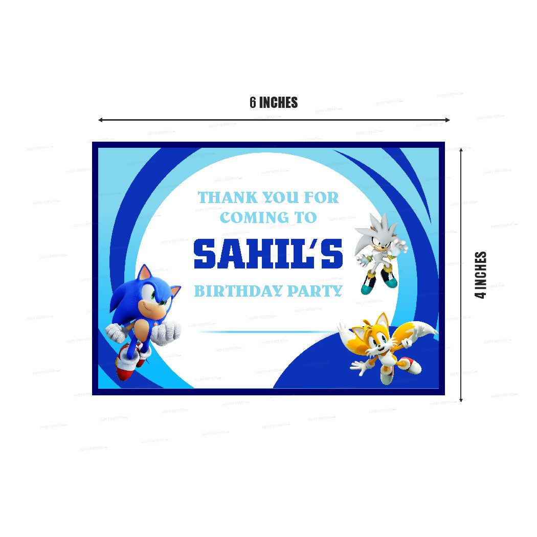 PSI Sonic the Hedgehog Theme Thank You Card