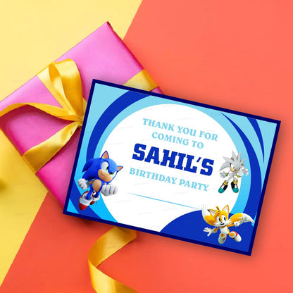 Sonic the Hedgehog Theme Thank You Card
