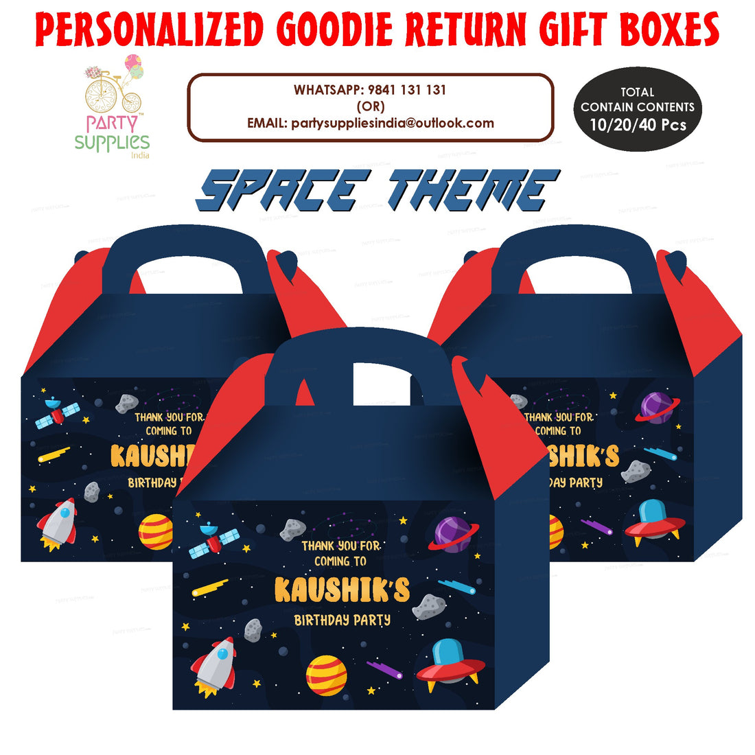 PSI Space Theme Goodie Return Gift Boxes