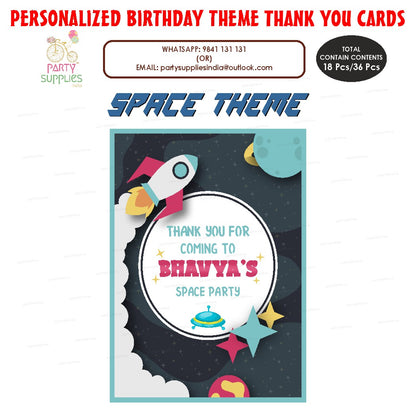 Space Theme Thank You Card