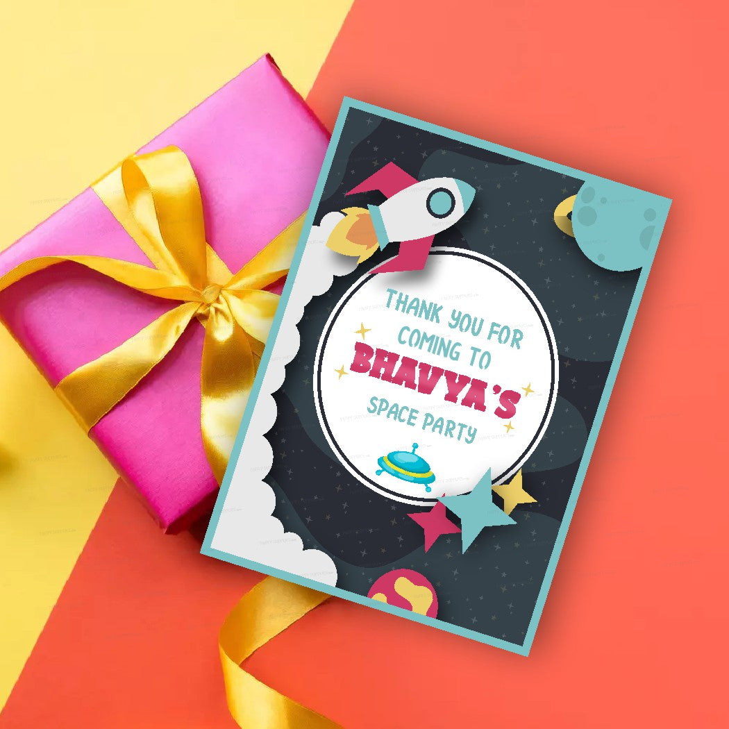 Space Theme Thank You Card