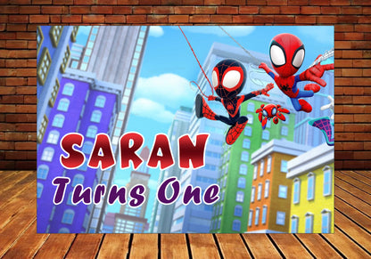 Spidey and his Amazing Friends Theme Backdrop