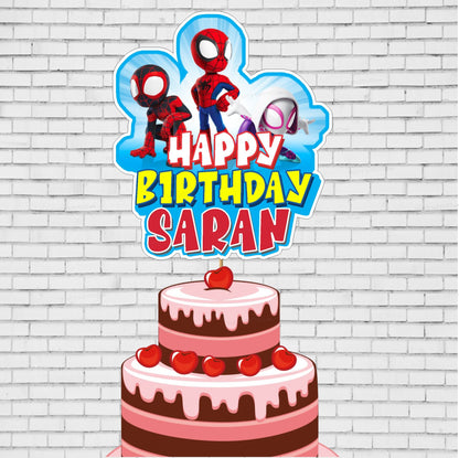 Spidey and his Amazing Friends Theme Customized Cake Topper