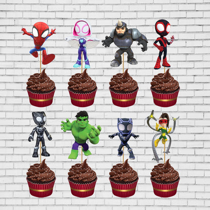 Spidey and his Amazing Friends Theme Cup Cake Topper