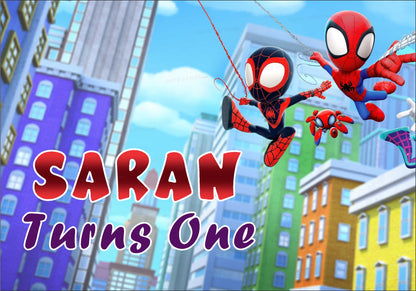 Spidey and his Amazing Friends Theme Backdrop