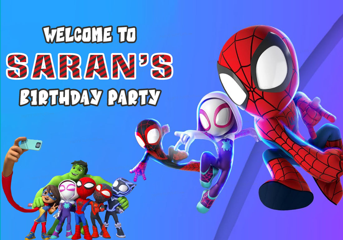 Spidey and his Amazing Friends Theme Customized Welcome Board