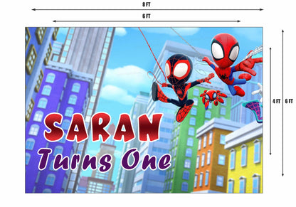 Spidey and his Amazing Friends Theme Backdrop