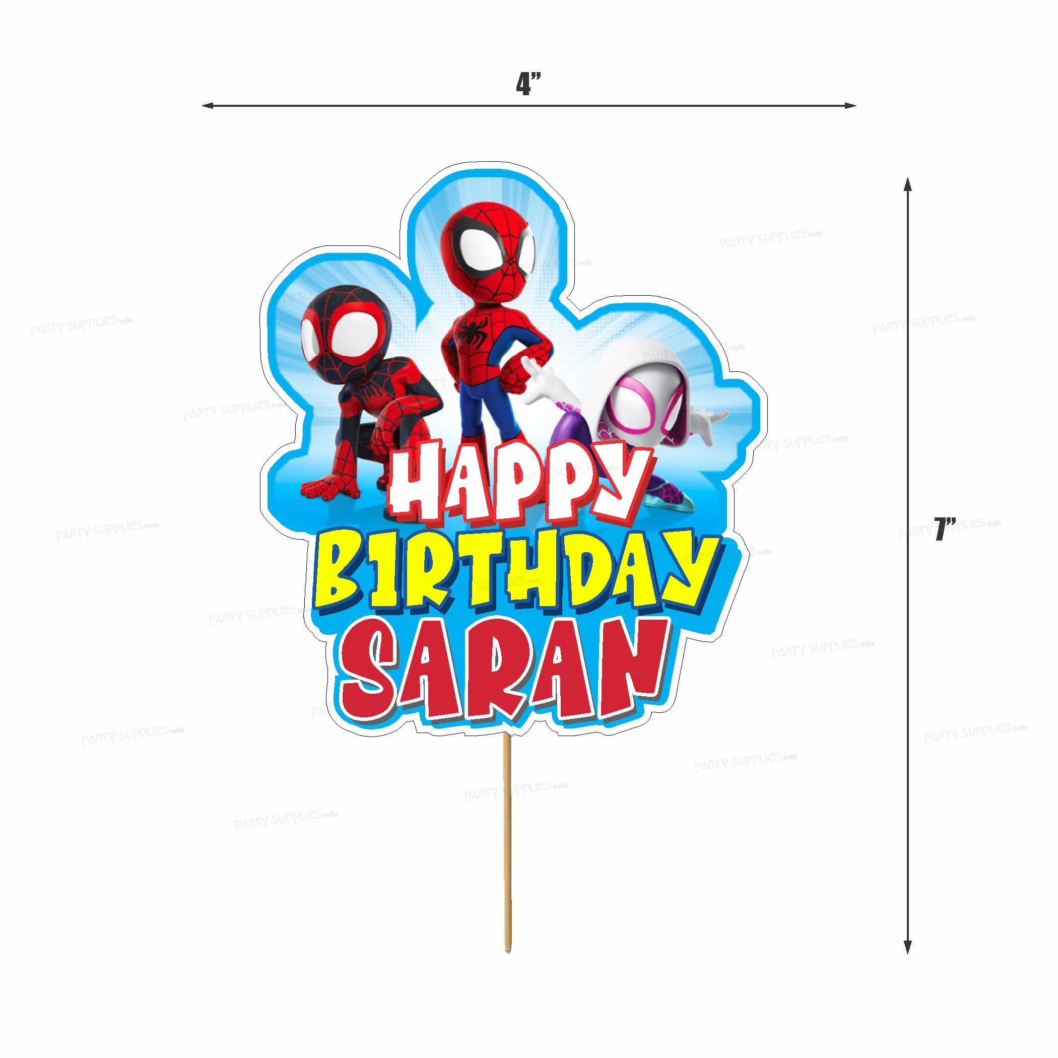 Spidey and his Amazing Friends Theme Customized Cake Topper