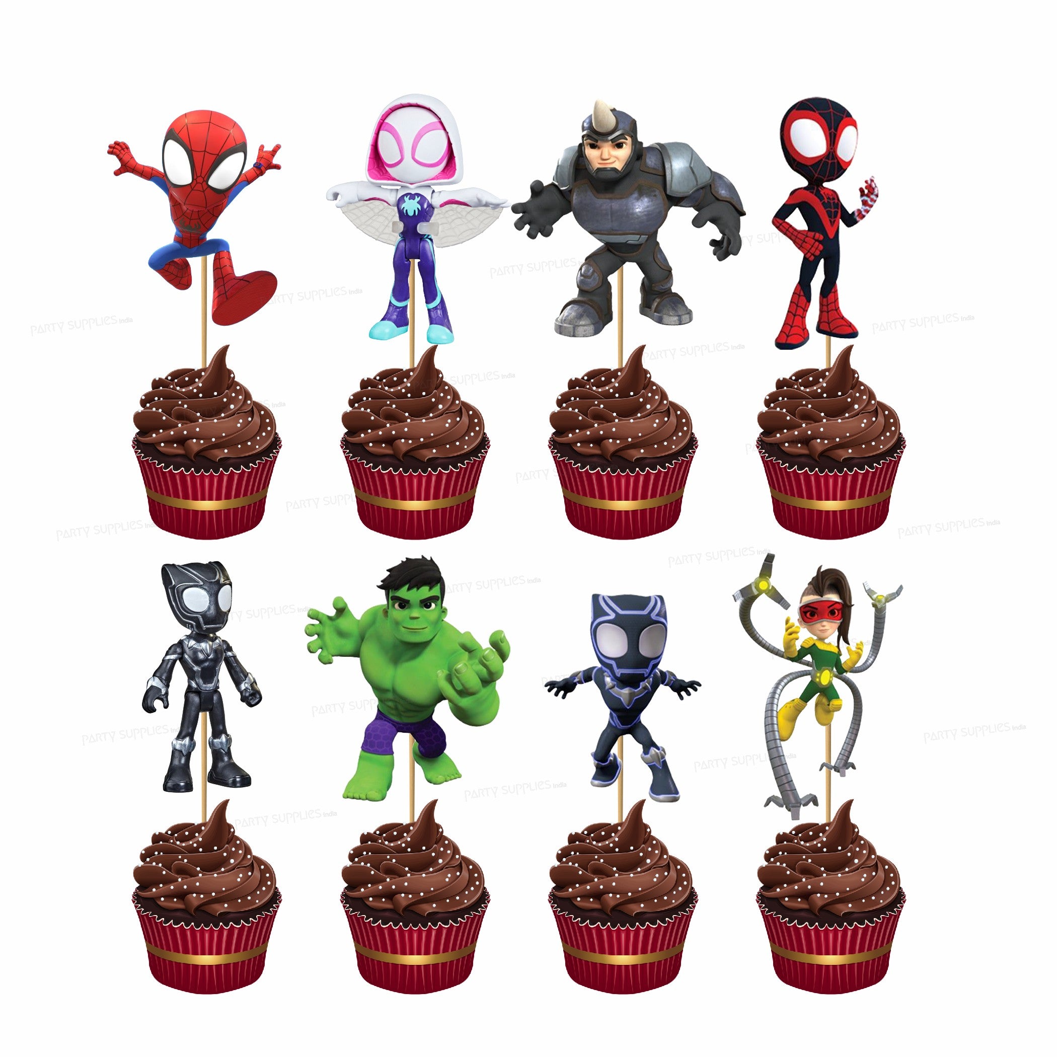 Spidey and his Amazing Friends Theme Cup Cake Topper