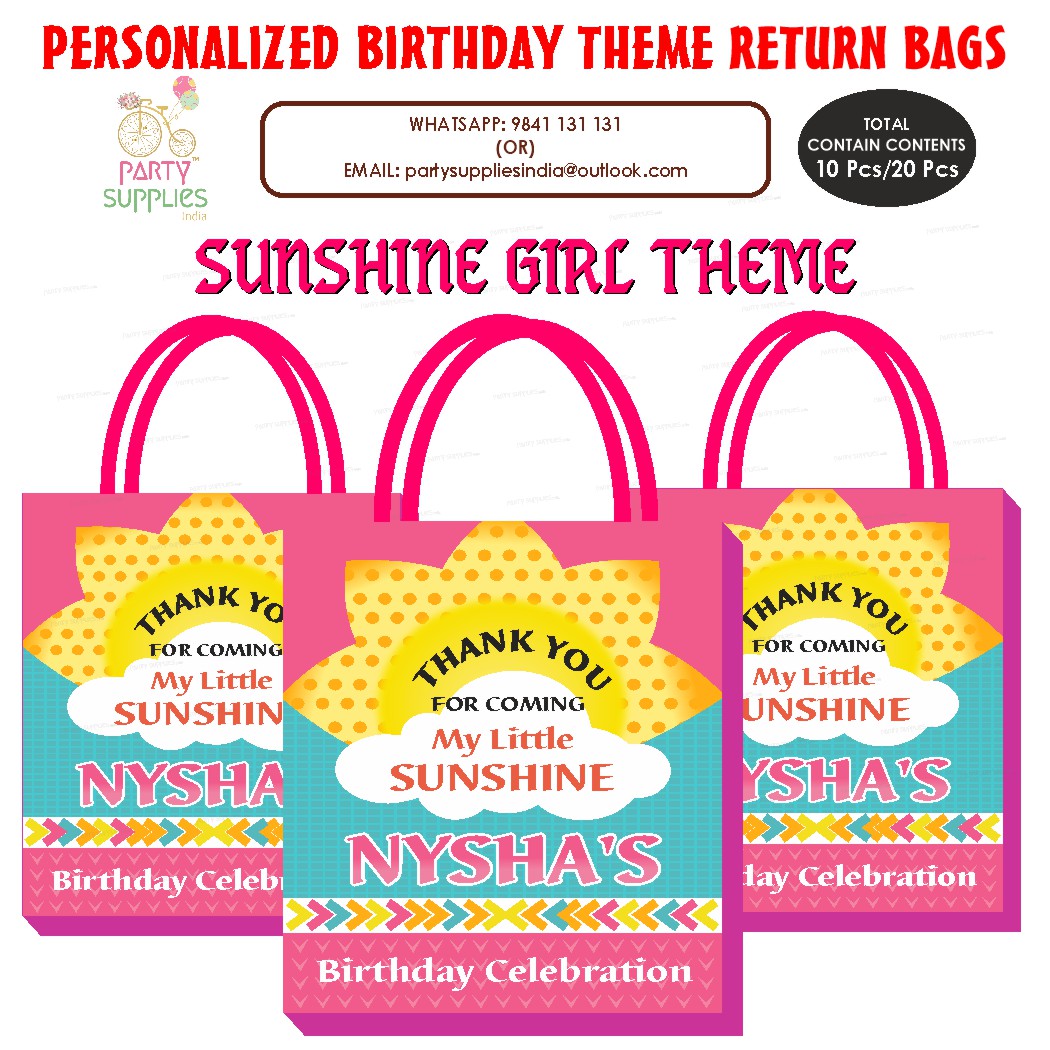 Sunshine Girl Theme Return Gift Bag