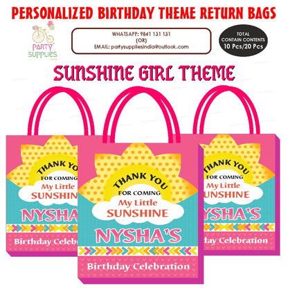Sunshine Girl Theme Return Gift Bag
