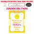 Sunshine Girl Theme Thank You Card - image 1 of 3 | Party Supplies India