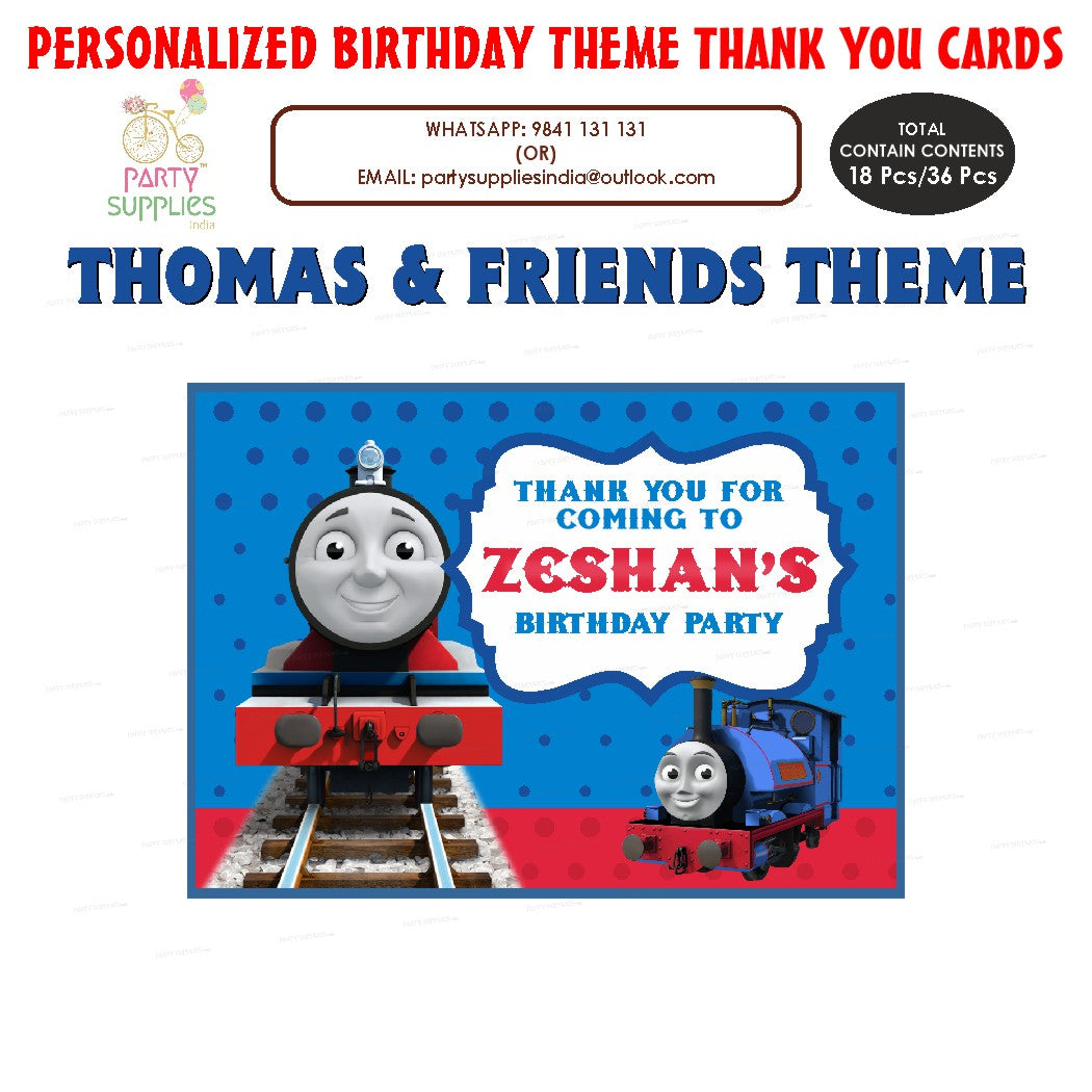 Thomas and Friends Theme Thank You Card