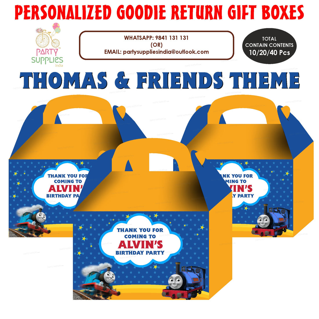 Thomas & Friends Theme Goodie Return Gift Boxes