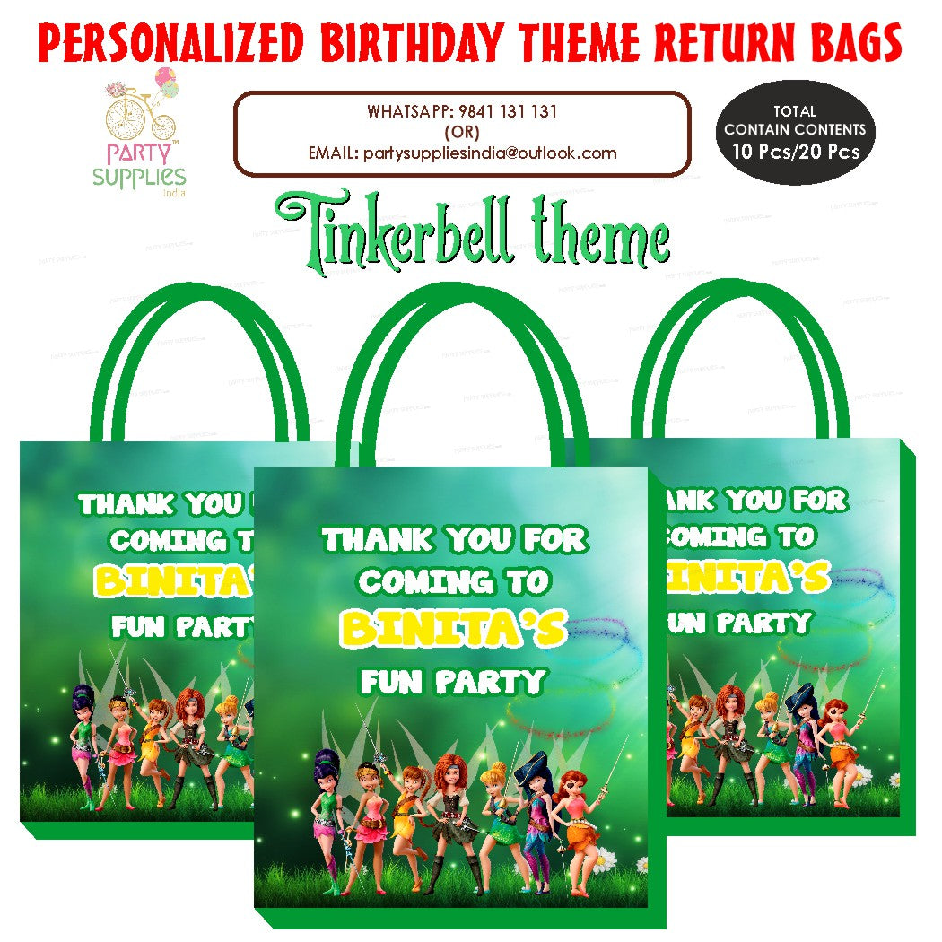 Tinkerbell Theme Return Gift Bag