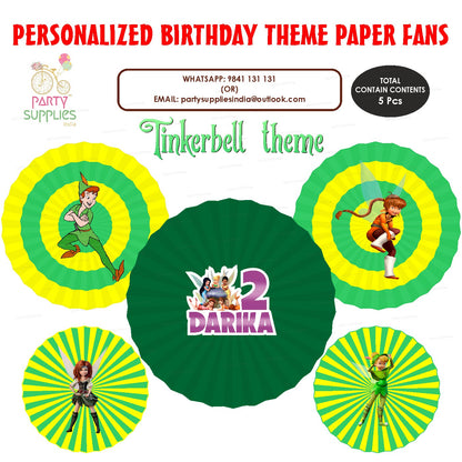 Tinker Bell Theme Paper Fan