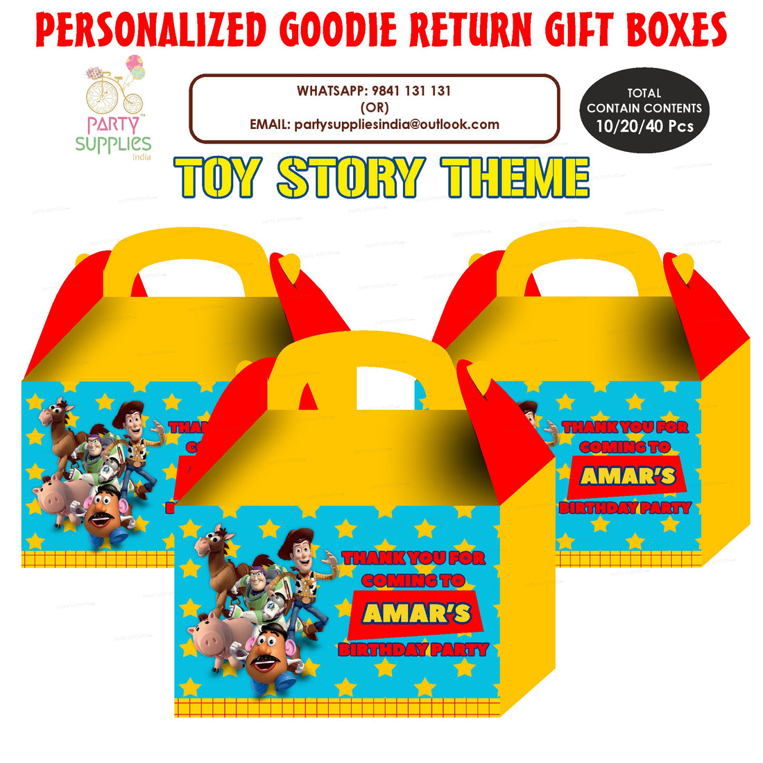 Toy Story Theme Goodie Return Gift Boxes