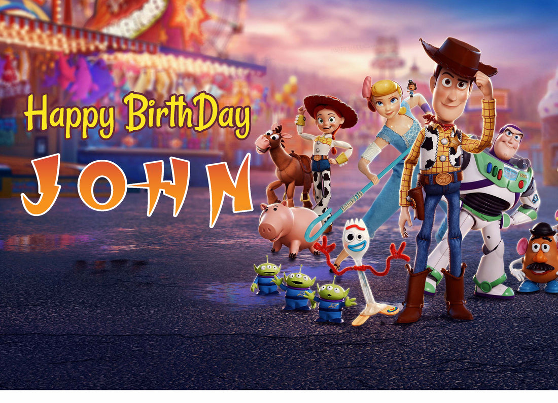 Toy Story Theme Personalized Backdrop