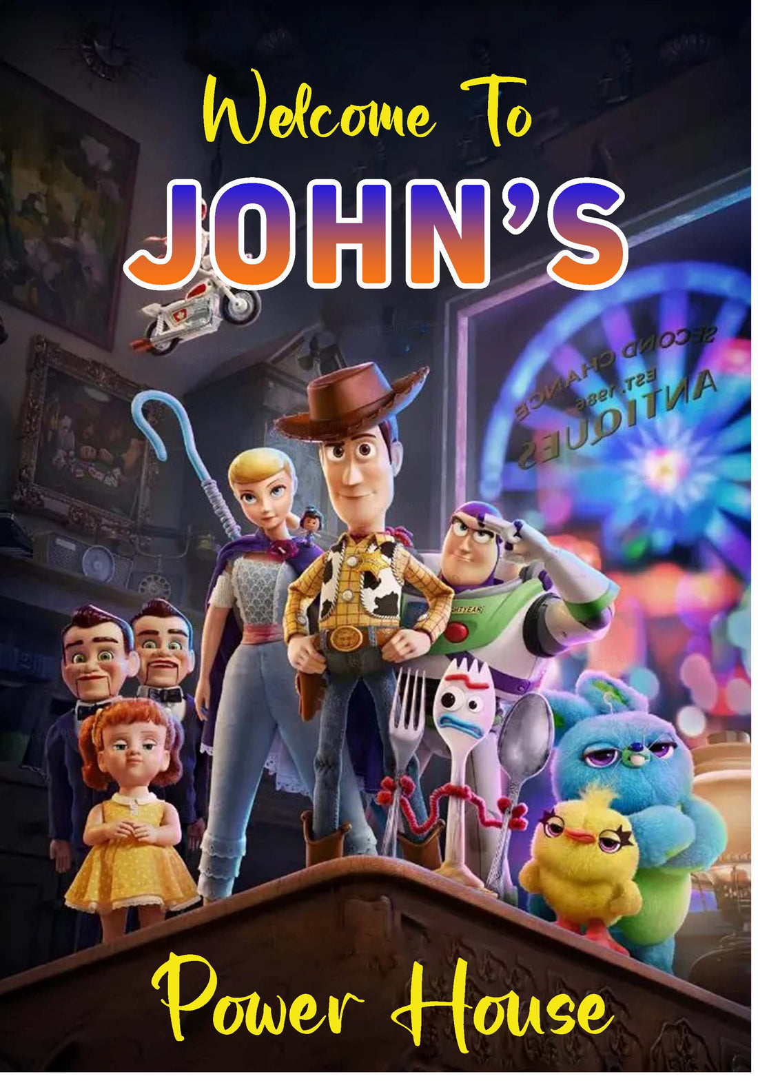 Toy Story Theme Customized Welcome Board