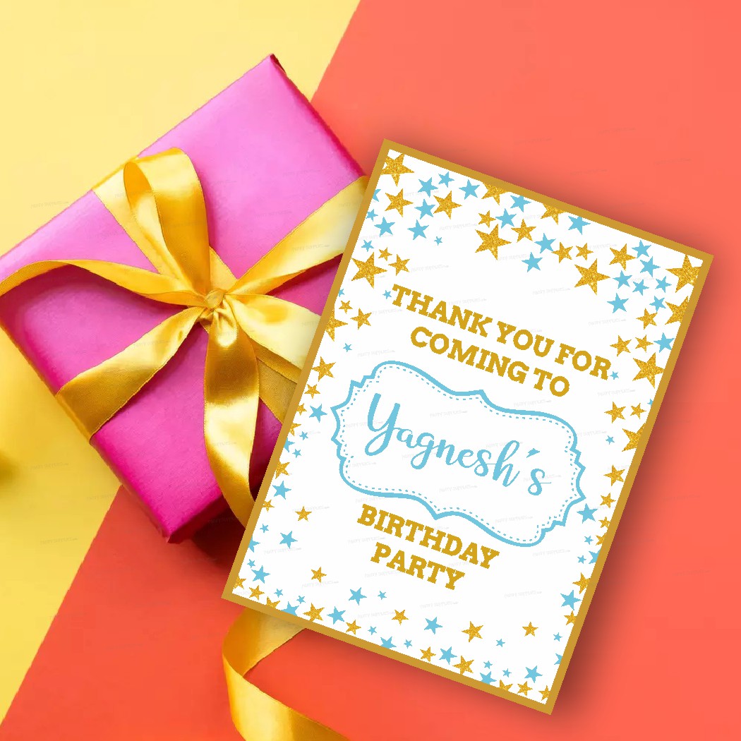 Twinkle Twinkle Little Star Boy Theme Thank You Card