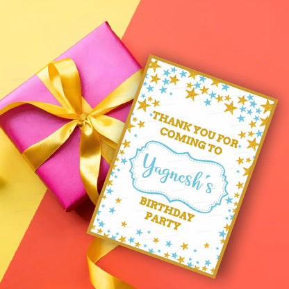 Twinkle Twinkle Little Star Boy Theme Thank You Card