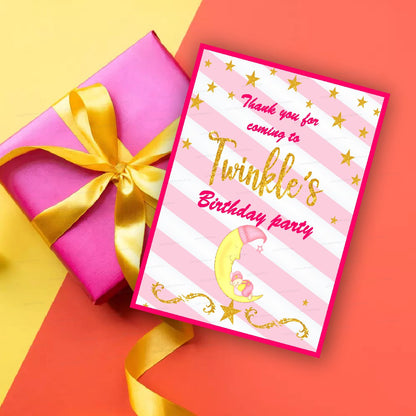 PSI Twinkle Twinkle Little Star Girl Theme Thank You Card