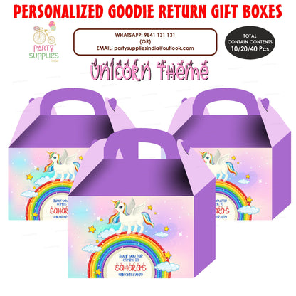 Unicorn Theme Goodie Return Gift Boxes - image 2 of 6 | Party Supplies India