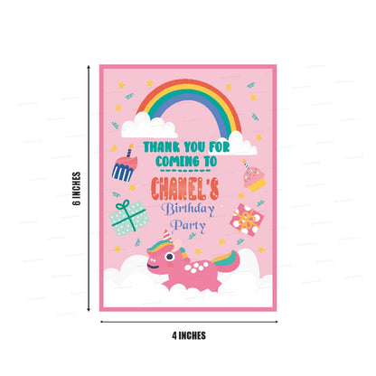 Unicorn Theme Thank You Card