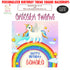 Unicorn Theme Customized Square Backdrop - image 1 of 3 | Party Supplies India