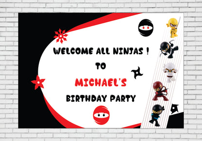 PSI Ninja Theme Personalized  Welcome Board