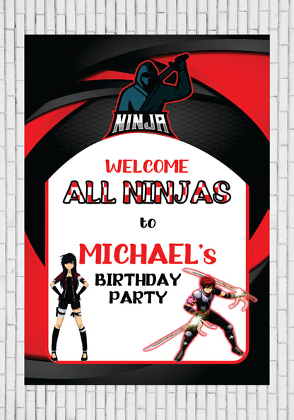 Ninja Theme Welcome Board - image 3 of 3 | Party Supplies India