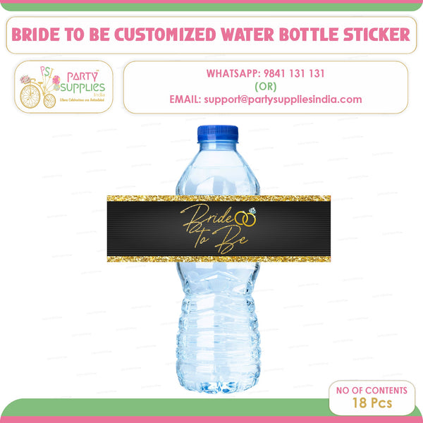 Bride to Be Theme Water Bottle Stickers