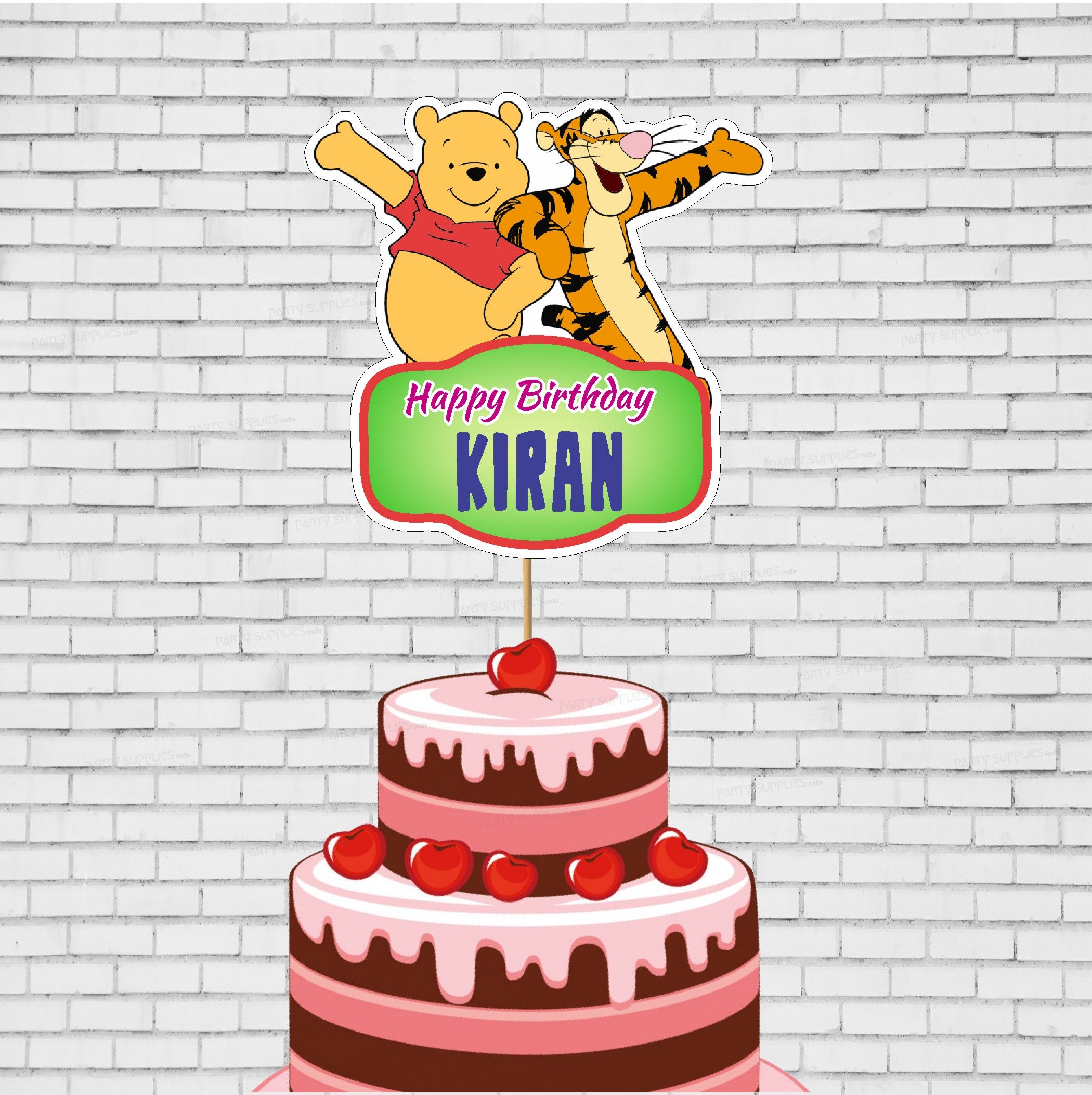 Winnie the Pooh Theme Cake Topper