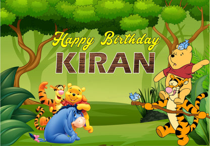 Winnie the Pooh Theme Personalized Backdrop