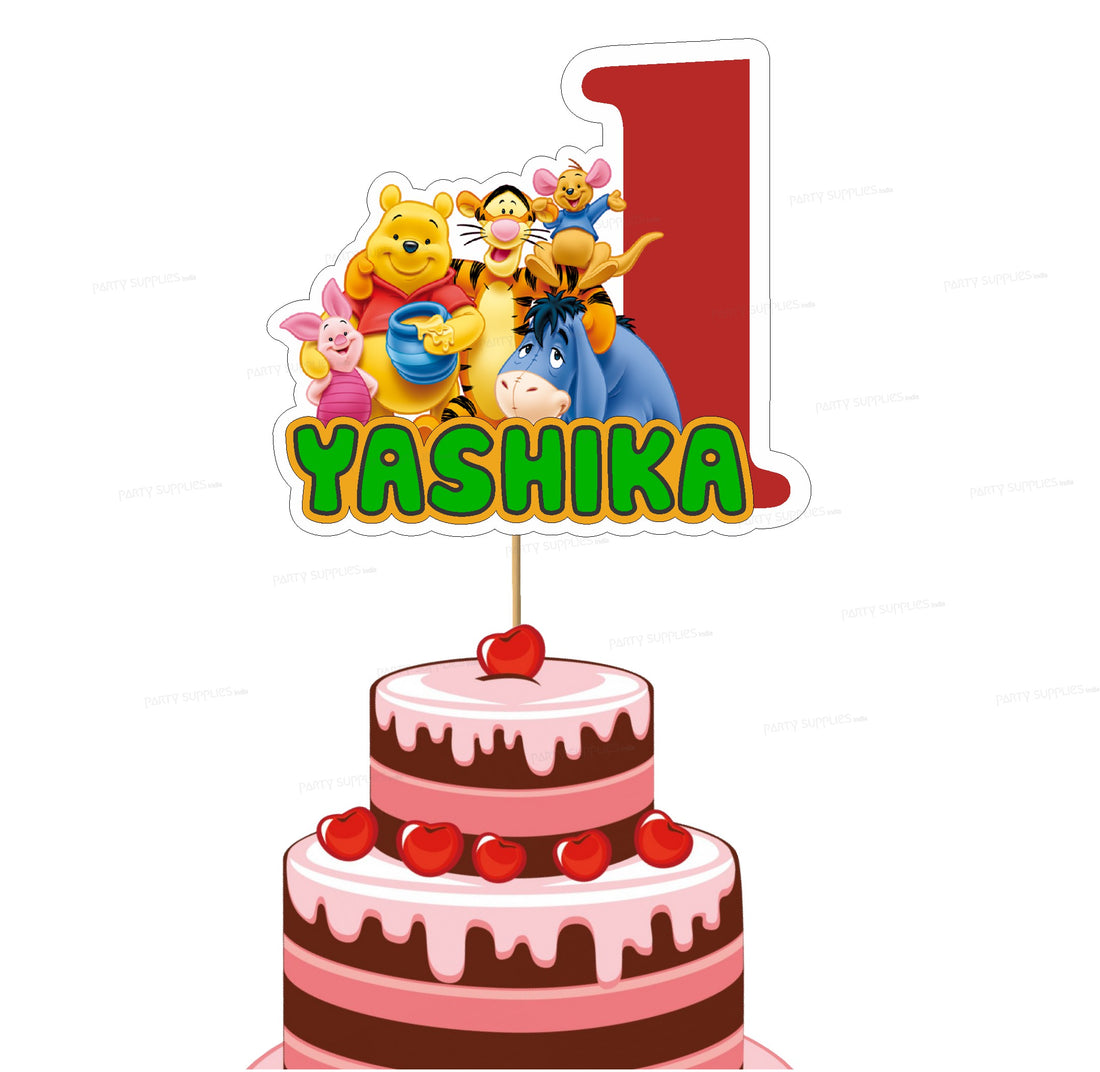 PSI Winnie the Pooh Theme Customized Cake Topper