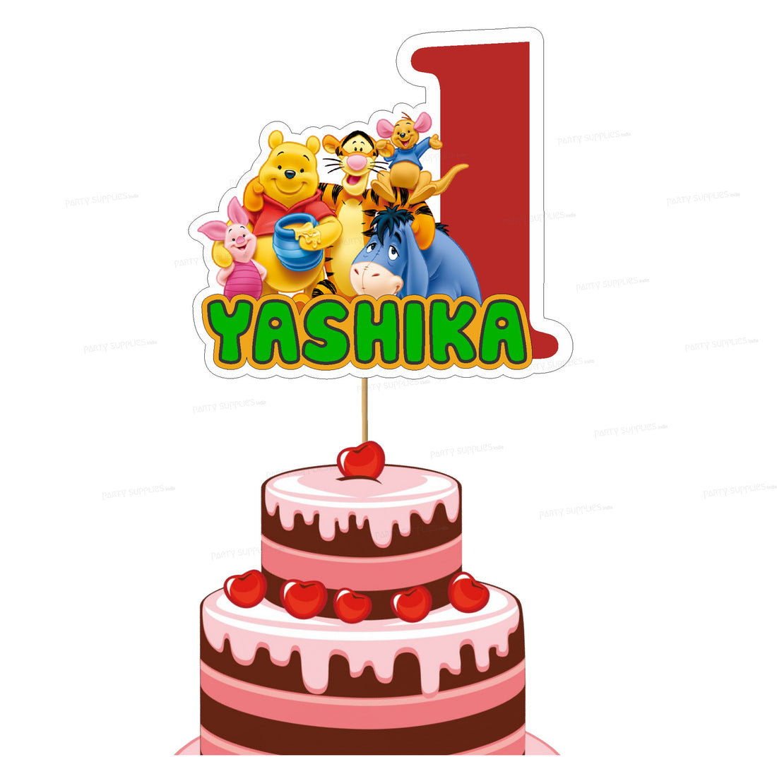 Winnie the Pooh Theme Customized Cake Topper