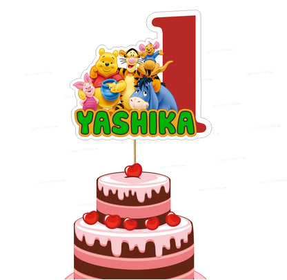 Winnie the Pooh Theme Customized Cake Topper