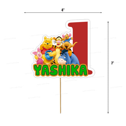 Winnie the Pooh Theme Customized Cake Topper
