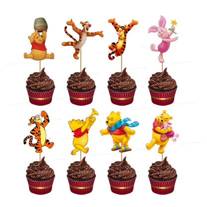 Winnie the Pooh Theme Cup Cake Topper