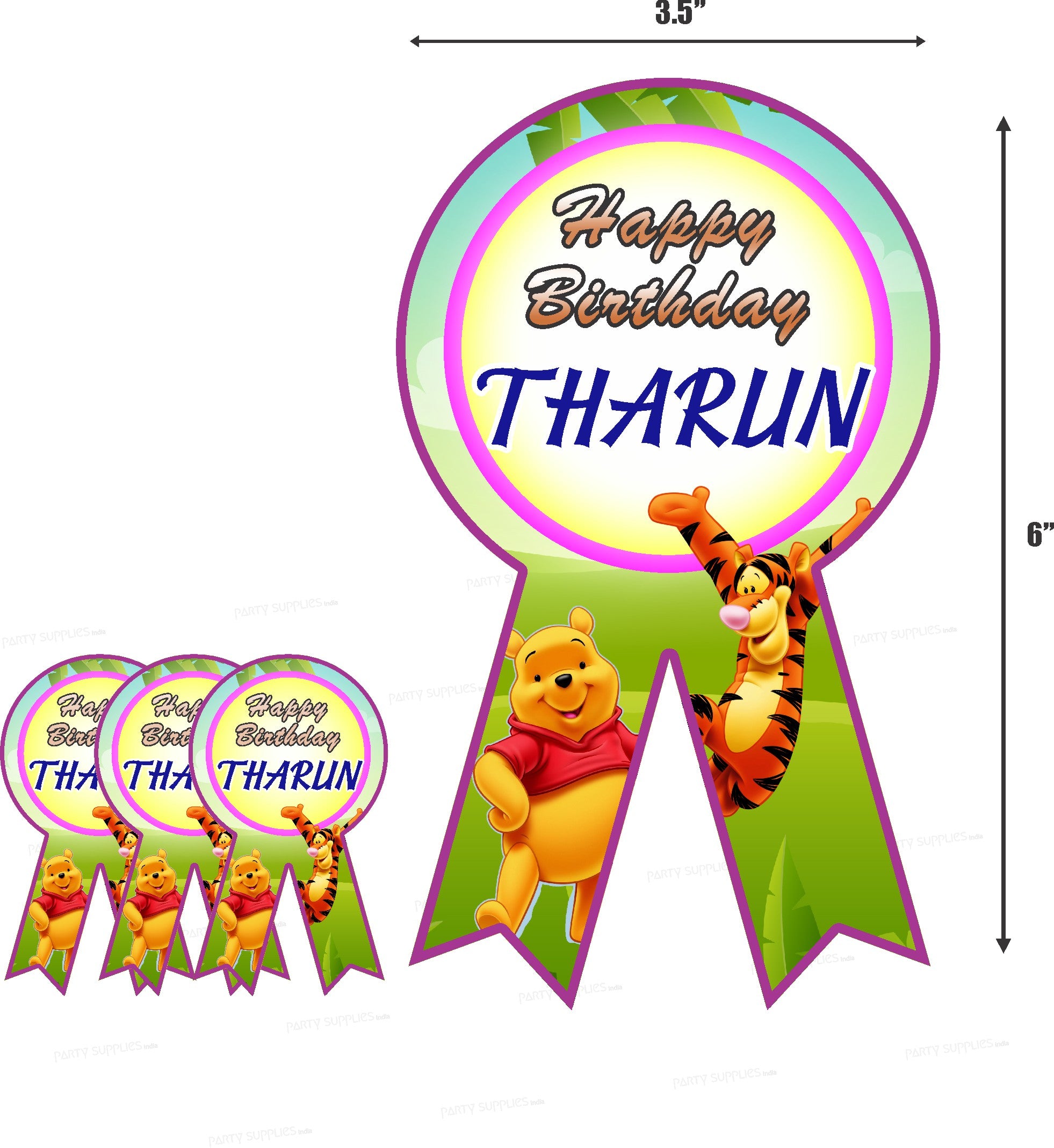 Winnie the Pooh Theme BADGES