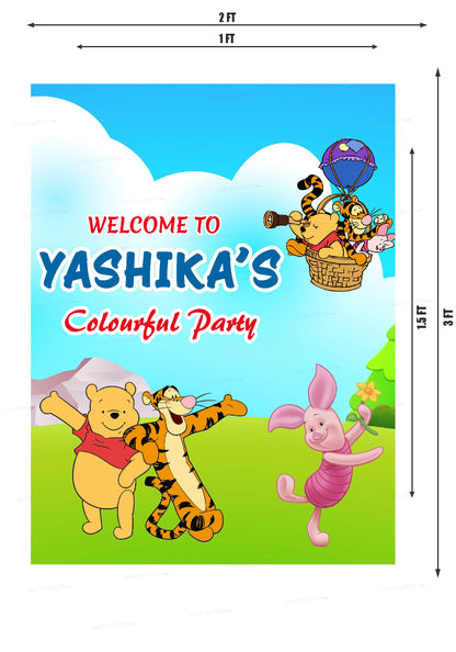 Winnie the Pooh Theme Welcome Board