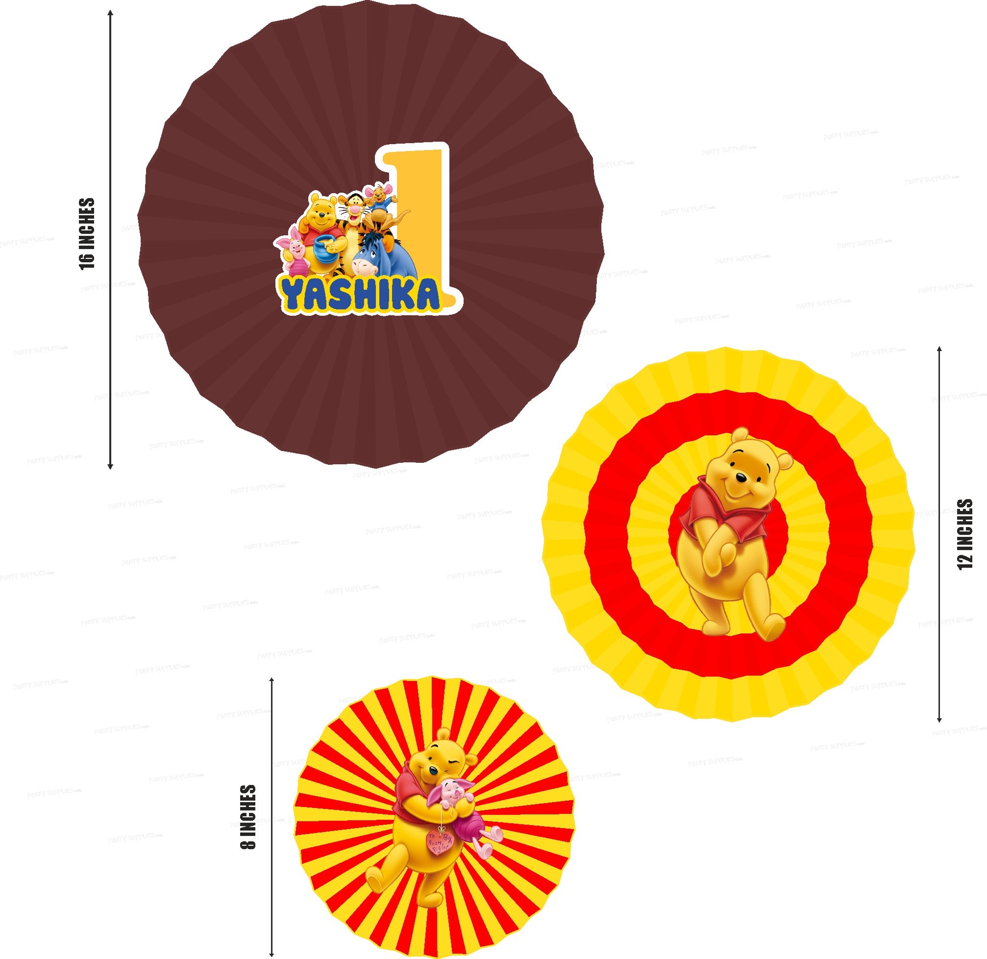 Winnie the Pooh Theme Paper Fan